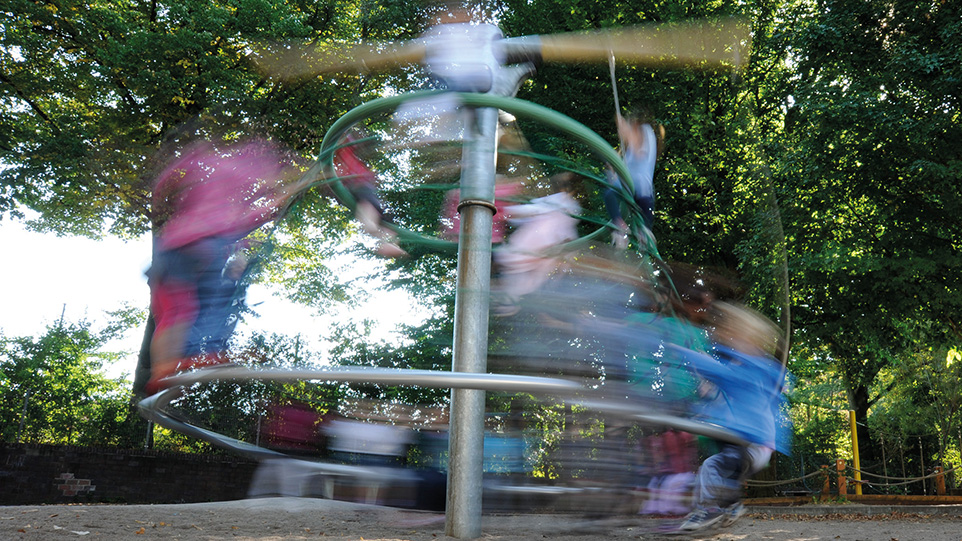 Spielkreisel auf Spielplatz