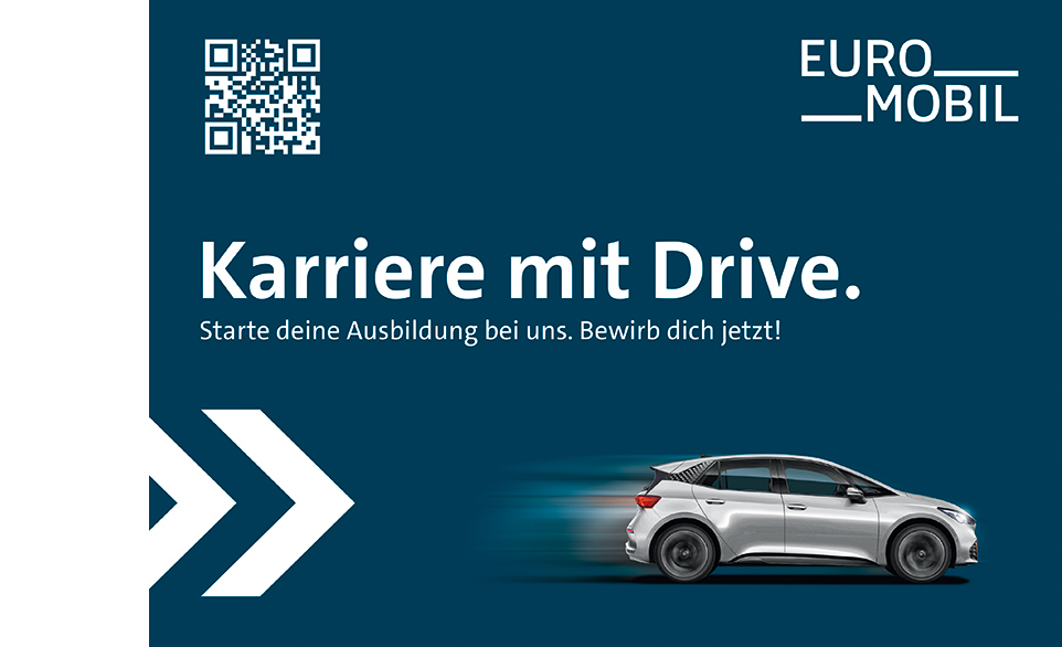 Werbebanner EUROMOBIL "Karriere mit Drive" 