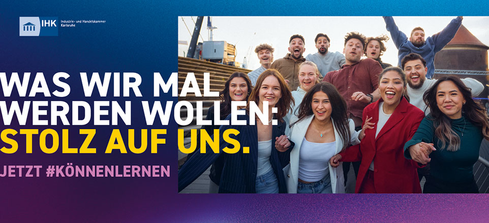 Banner mit dem Slogan "WAS WIR MAL WERDEN WOLLEN: STOLZ AUF UNS."