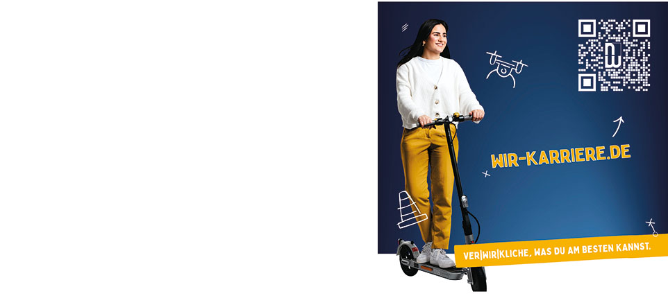 Frau auf E-Roller