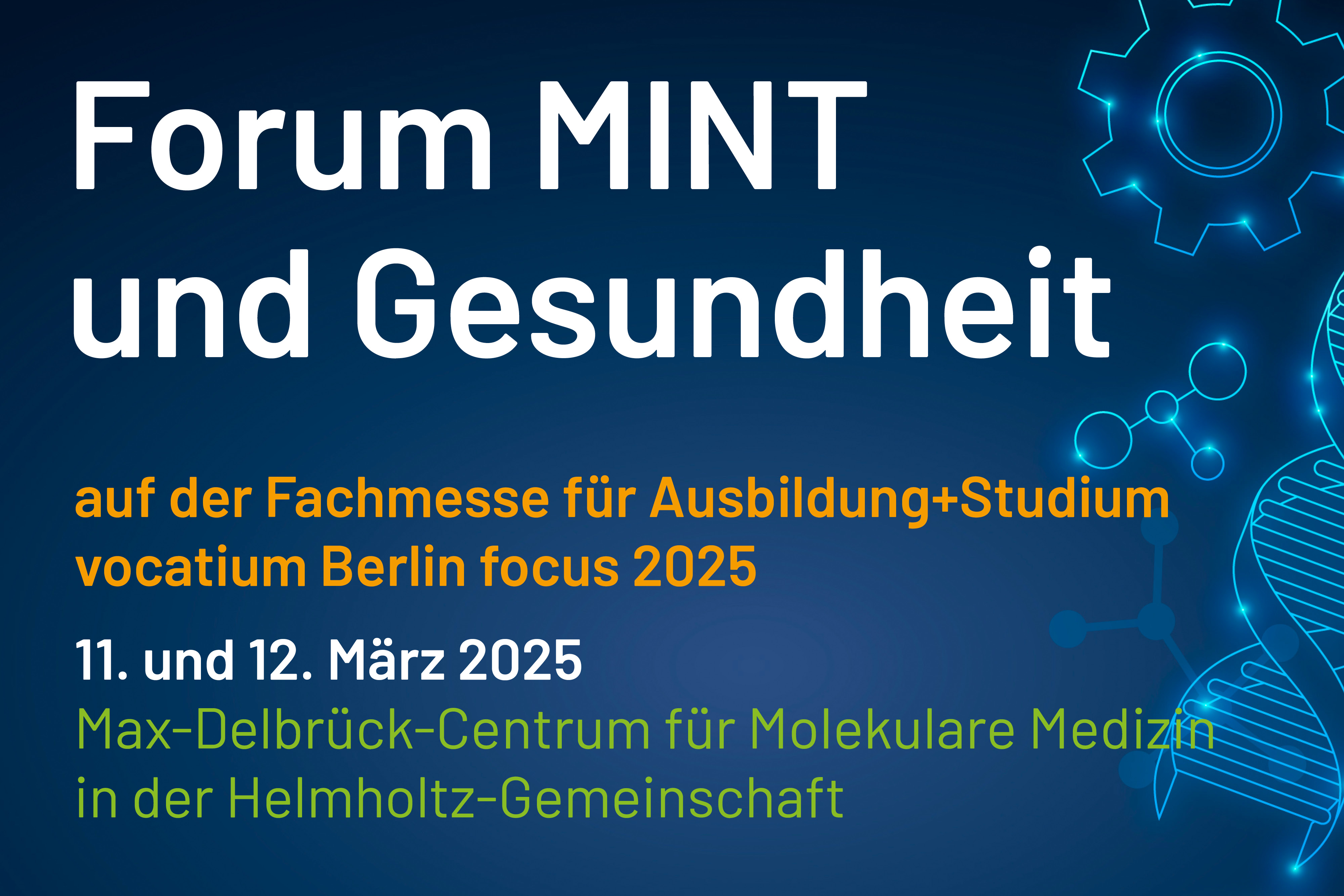 Daten und Fakten zum Forum MINT und Gesundheit auf der vocatium Berlin focus 2024